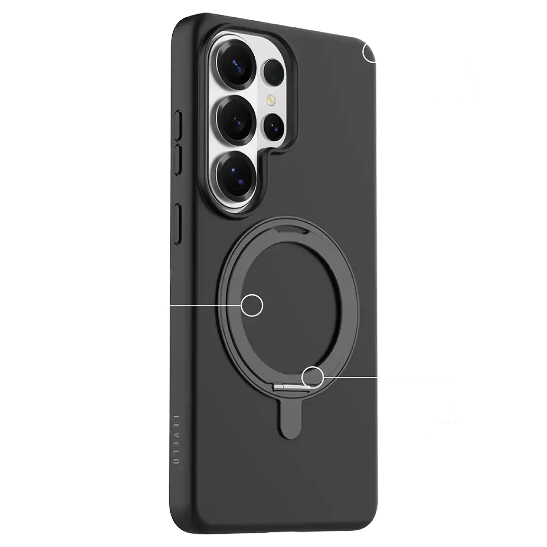 Levelo Iris Pro MagSafe Liquid Silicone Case for S26 Ultra - Black