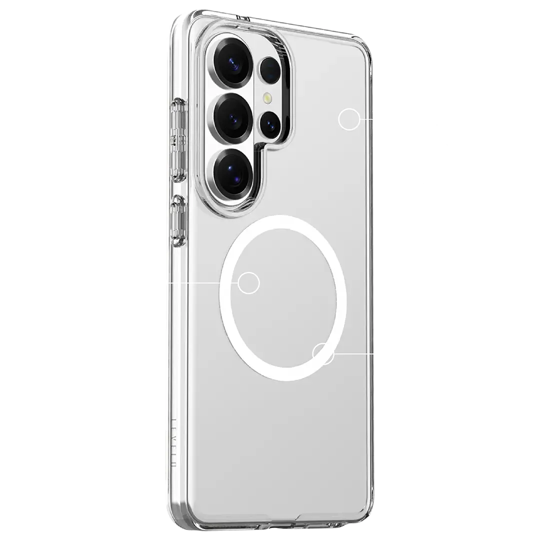 Levelo Allure MagSafe PC Hard Case for S26 Ultra - Transparent