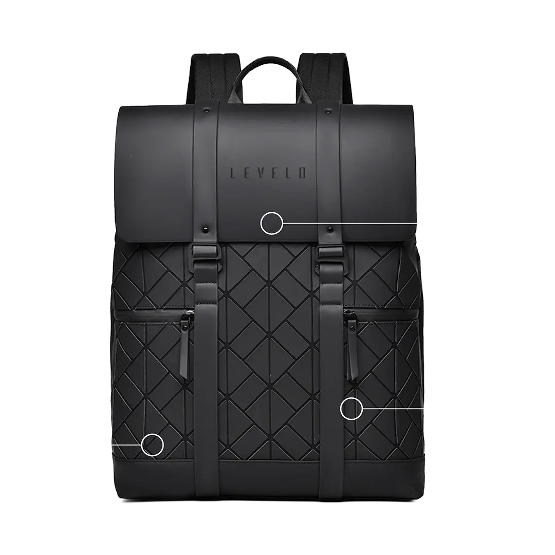 Levelo Caen Travel Backpack - Black
