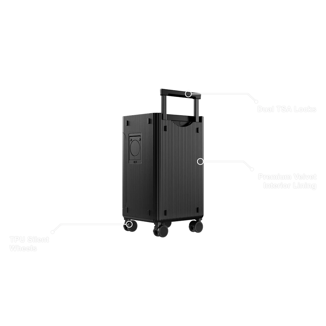 Levelo 20” Carry-On Tripper Luggage - Black Levelo 20” Carry-On Tripper Luggage - Black