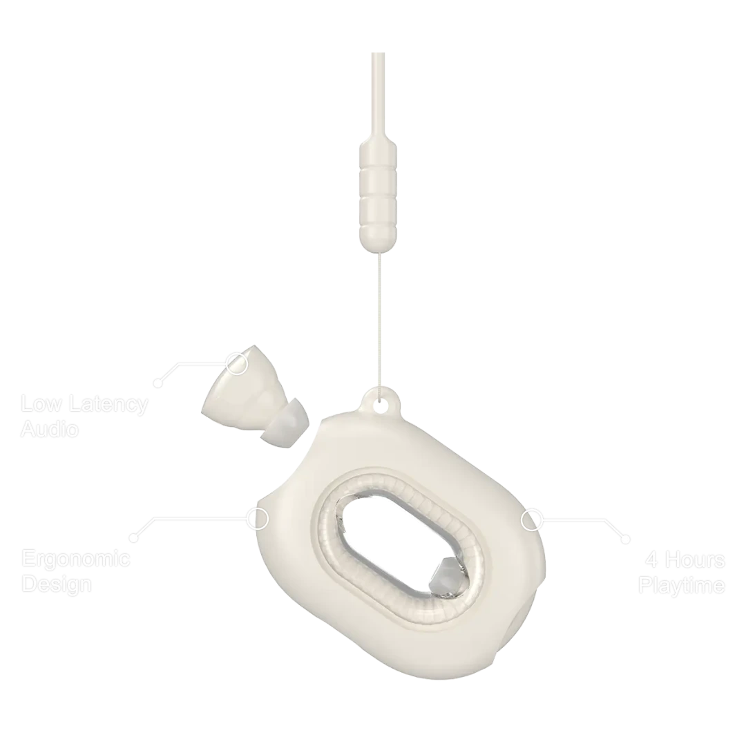 Levelo Oslobuds 250mAh Wireless Earbuds - Ivory Levelo Oslobuds 250mAh Wireless Earbuds - Ivory