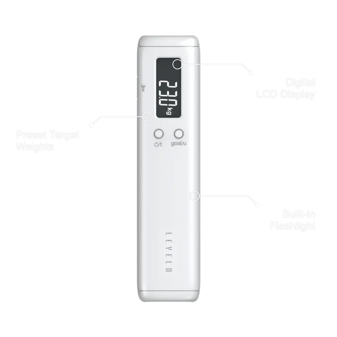 Levelo Arix Digital Luggage Scale with Built-In Flashlight - White Levelo Arix Digital Luggage Scale with Built-In Flashlight - White