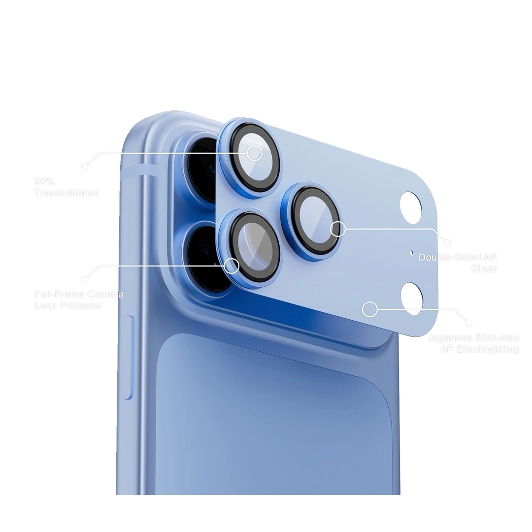 Levelo Trio Pro Lens Protector for iPhone 18 Pro / Pro Max, Double-Sided AR Glass, 99% Transmittance Levelo Trio Pro Lens Protector for iPhone 18 Pro / Pro Max, Double-Sided AR Glass, 99% Transmittance