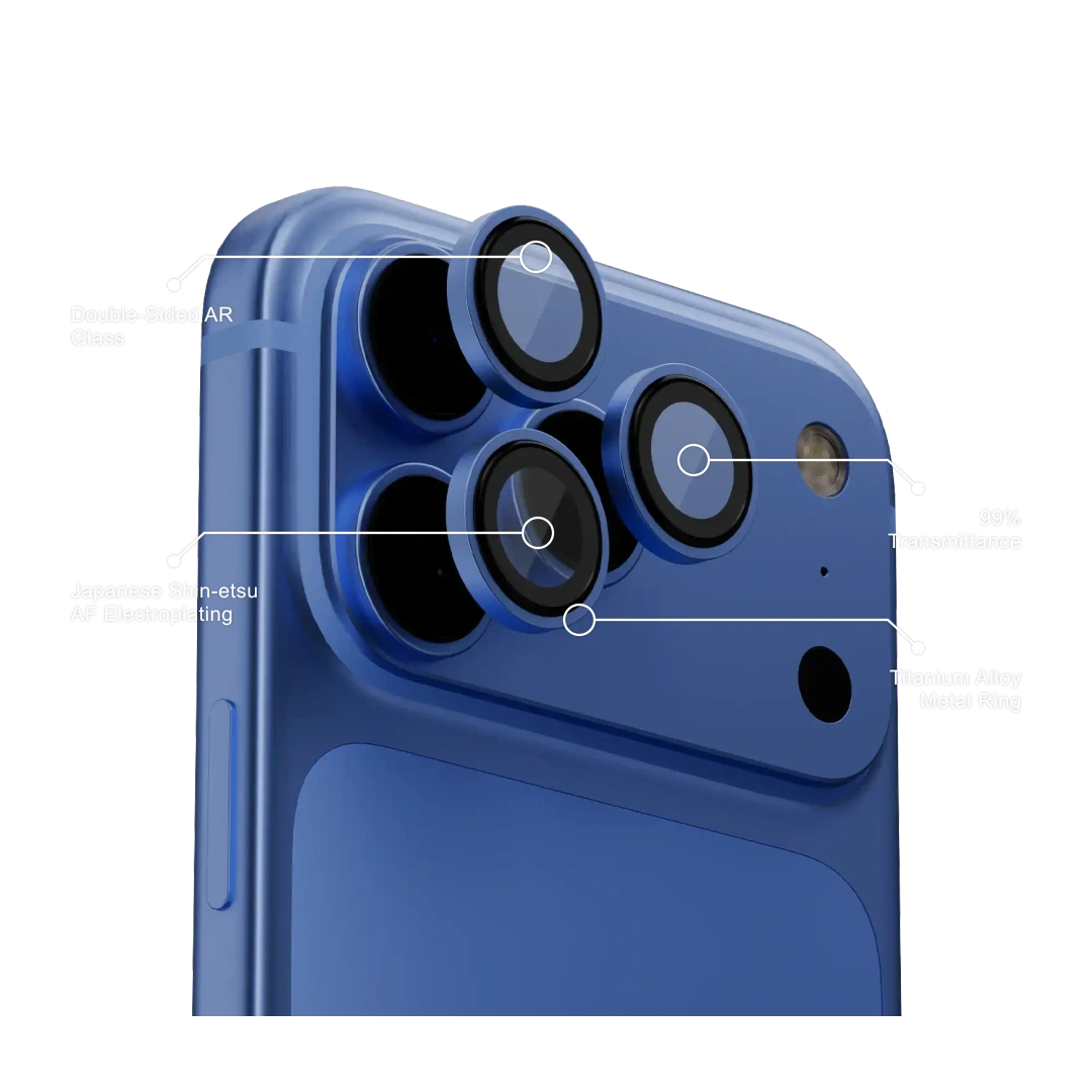 Levelo Lucent Trio Camera Lens Protector for iPhone 18 Pro / Pro Max, Double-Sided AR Glass, 99% Transmittance Levelo Lucent Trio Camera Lens Protector for iPhone 18 Pro / Pro Max, Double-Sided AR Glass, 99% Transmittance