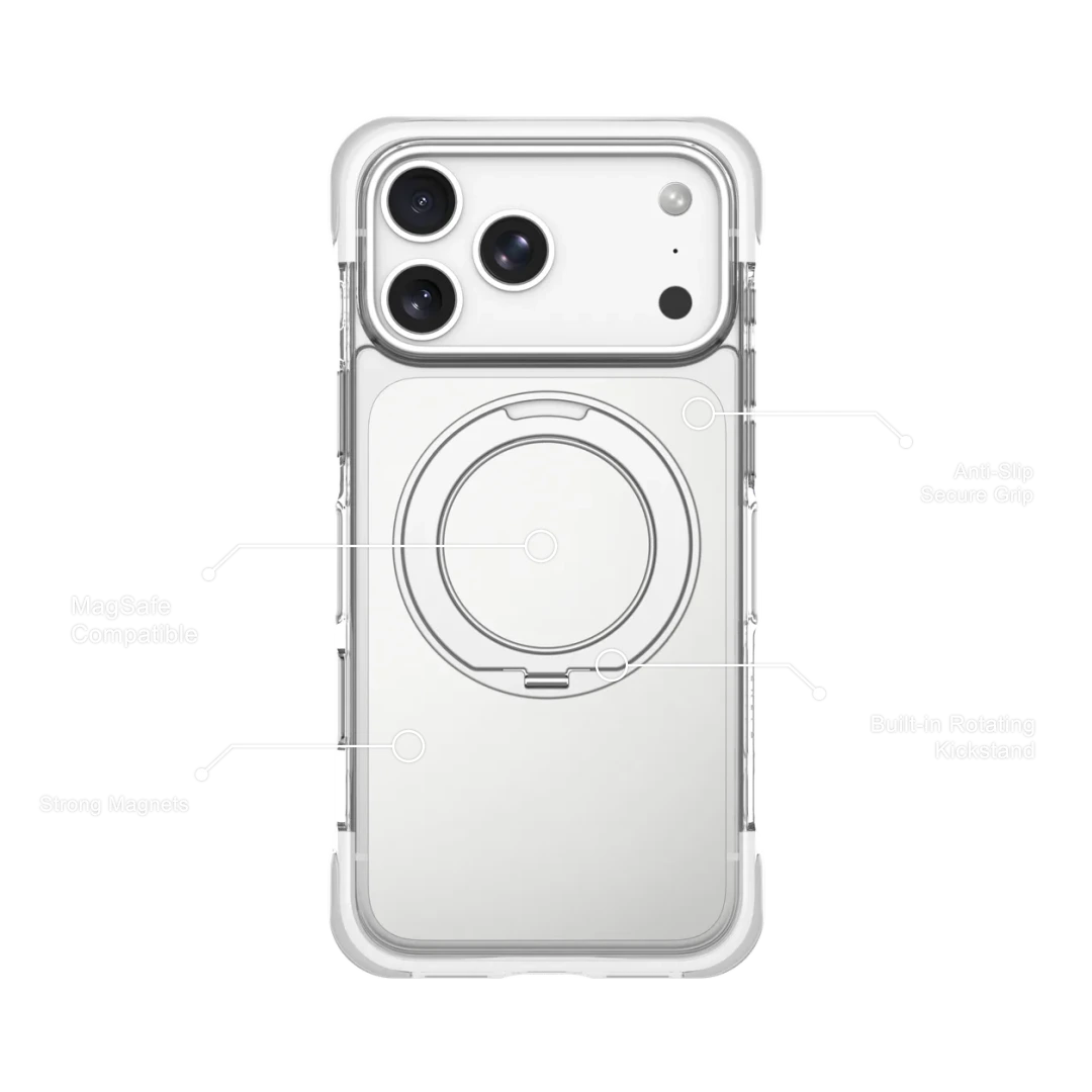 Levelo Apollo MagSafe Case with 360° Rotating Kickstand for iPhone 18/17 Pro / Pro Max Levelo Apollo MagSafe Case with 360° Rotating Kickstand for iPhone 18/17 Pro / Pro Max