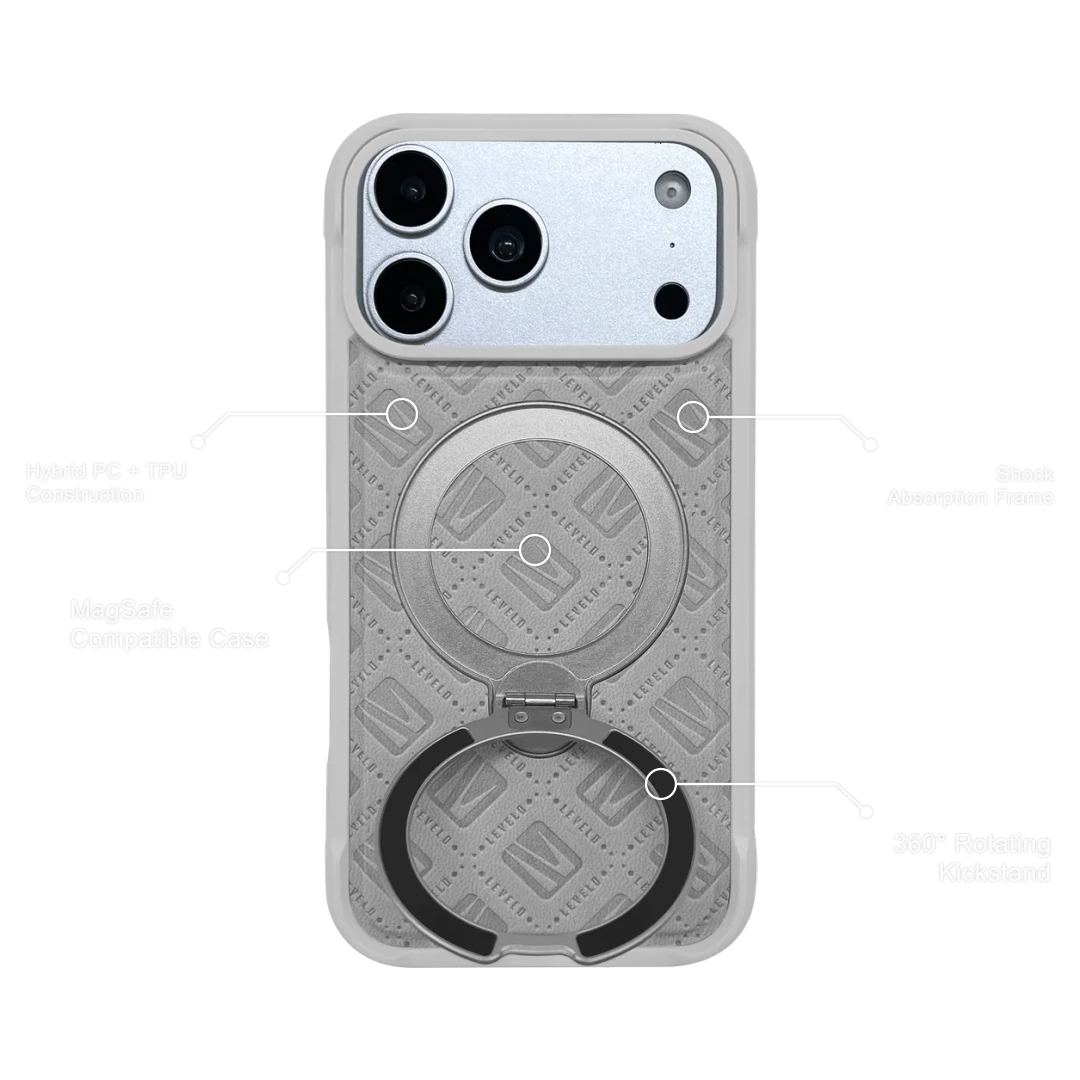 Levelo Ryde MagSafe Case with 360° Kickstand for iPhone 18/17 Pro/Pro Max Levelo Ryde MagSafe Case with 360° Kickstand for iPhone 18/17 Pro/Pro Max