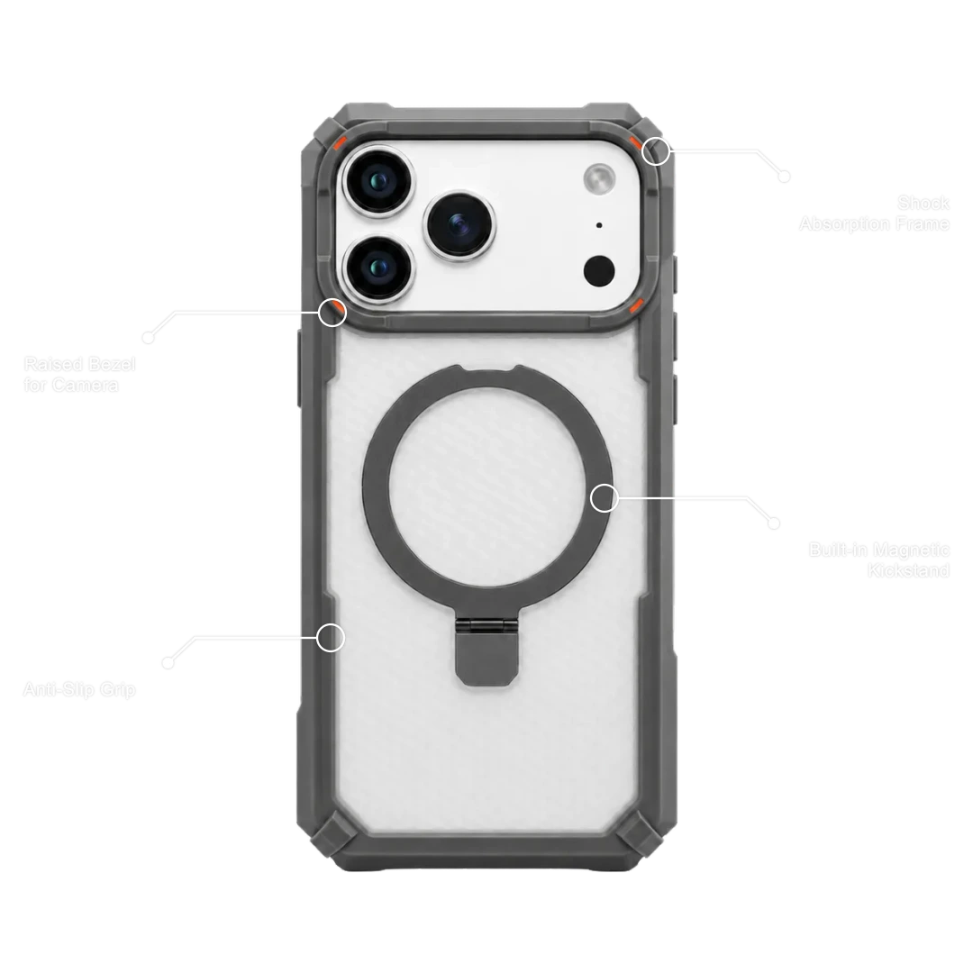 Levelo Defender MagSafe Case with Kickstand for iPhone 18/17 Pro / Pro Max Levelo Defender MagSafe Case with Kickstand for iPhone 18/17 Pro / Pro Max