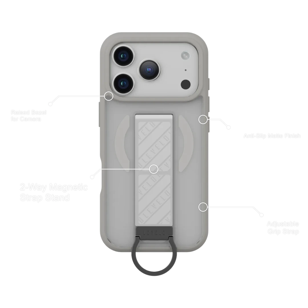 Levelo Morphix Clara MagSafe Case with D-Ring Stand & Grip for iPhone 18/17 Pro / Pro Max Levelo Morphix Clara MagSafe Case with D-Ring Stand & Grip for iPhone 18/17 Pro / Pro Max