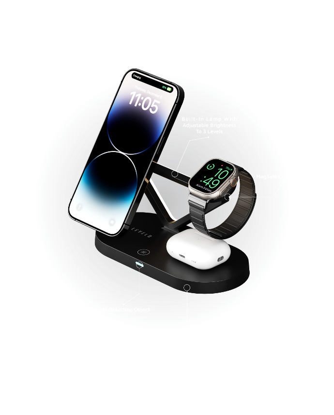 Premio 5-in-1 Wireless Charging Pad - Levelo Premio 5-in-1 Wireless Charging Pad - Levelo