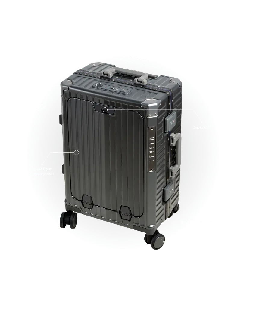 Levelo Phone Holder RoamRollers Travel Luggage Levelo Luggage & Travel Bag RoamRollers Travel Luggage Phone Holder Grey