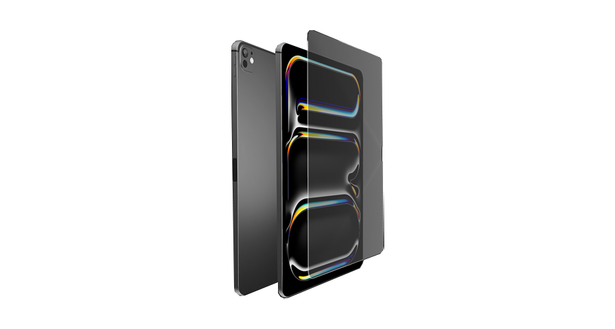 Levelo Silicone Aluminum Glass Privacy Screen Protector for iPad 11