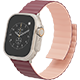 alt="dual color watch strap fitted on smartwatch"