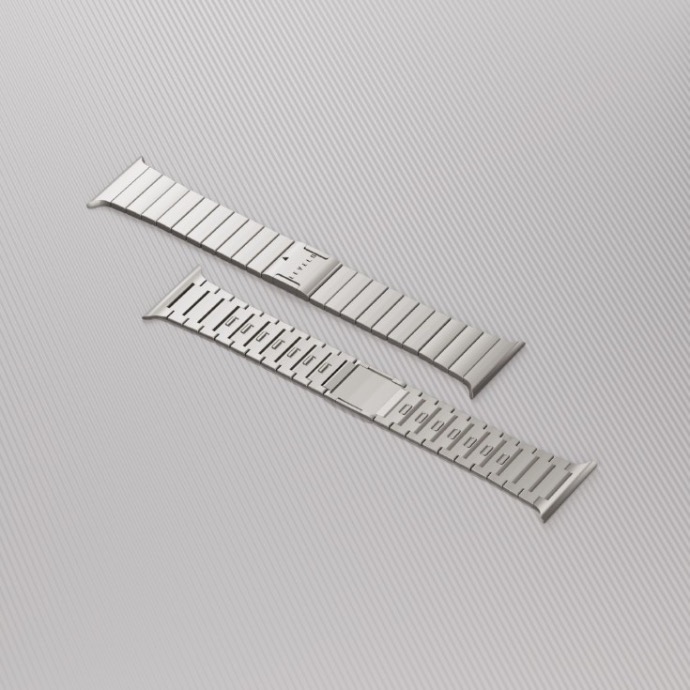 alt="smart watch stainless steel strap"