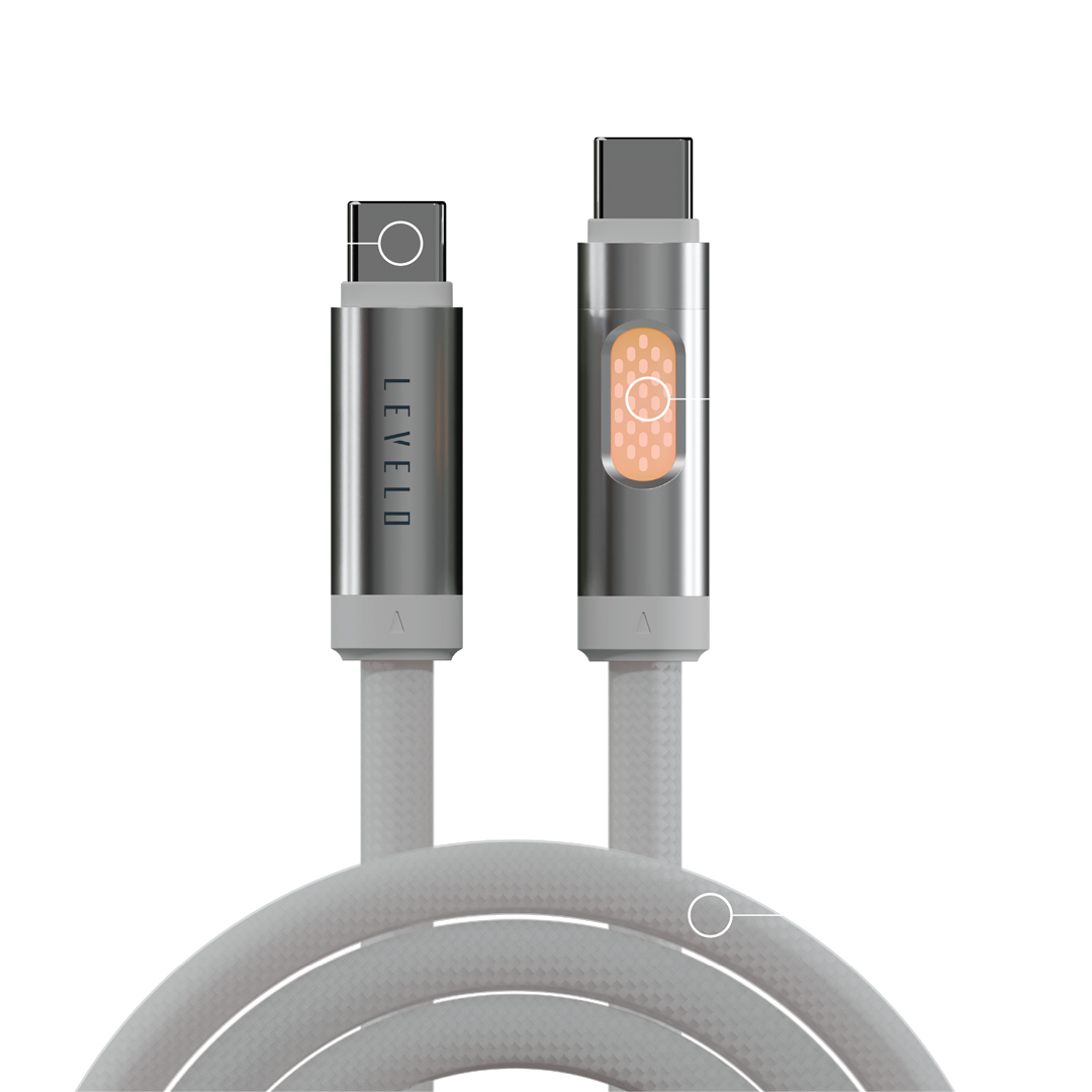 Levelo Essencecord Type-C to Type-C 100W Aroma Cable - White Levelo Essencecord Type-C to Type-C 100W Aroma Cable - White