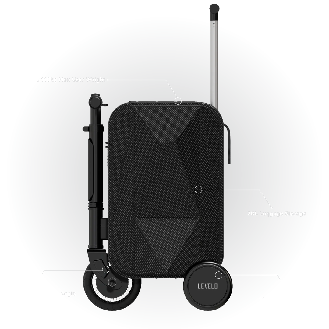 Levelo Spark-E Portable E-Scooter Luggage - Black