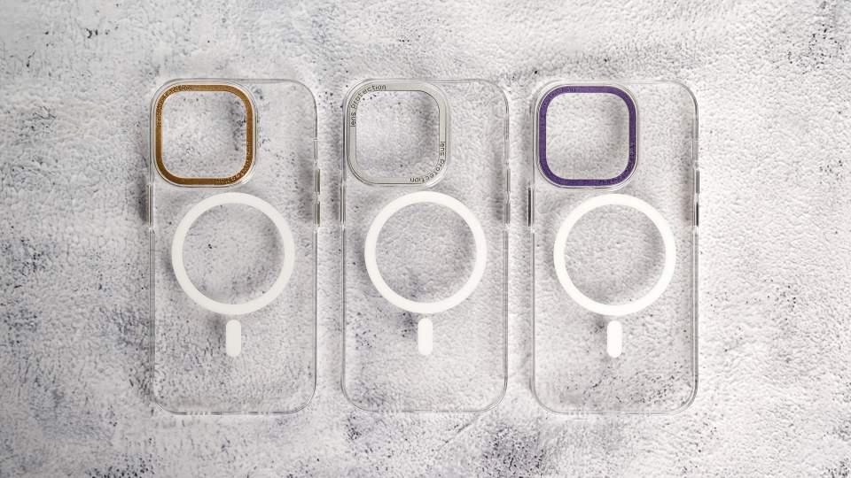 MagSafe Sensa Clear Back Case alt="MagSafe Sensa Clear Back Case 3 colors"