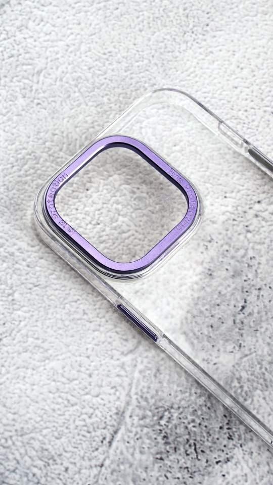 Sensa Clear Back Case alt="Sensa Clear Back Case purple color"