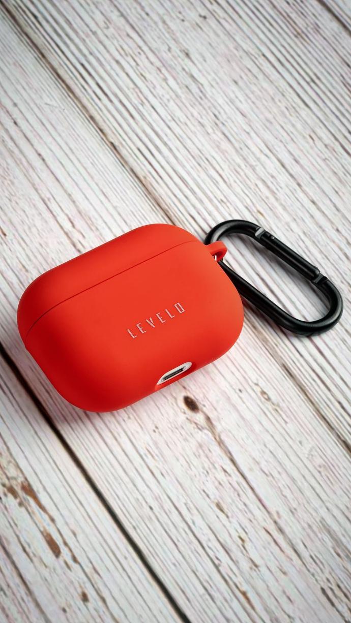 alt="red airpods pro silicone case"