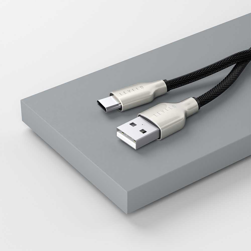 alt="USB-A to USB-C charging and data cable"
