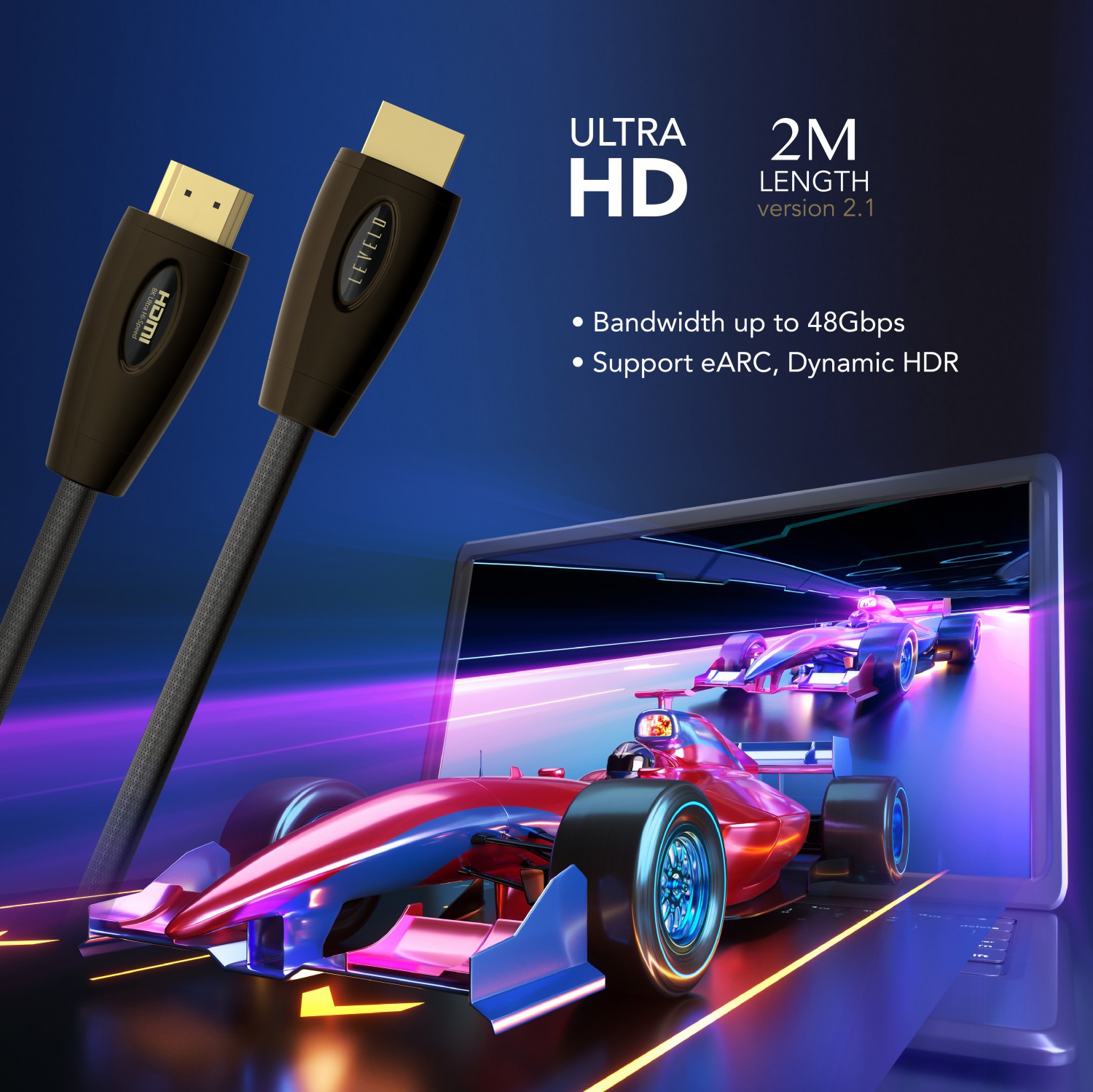 alt="hdmi cable with HD display"
