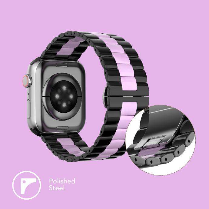 alt="apple watch ceramic and stainless steel strap and band"