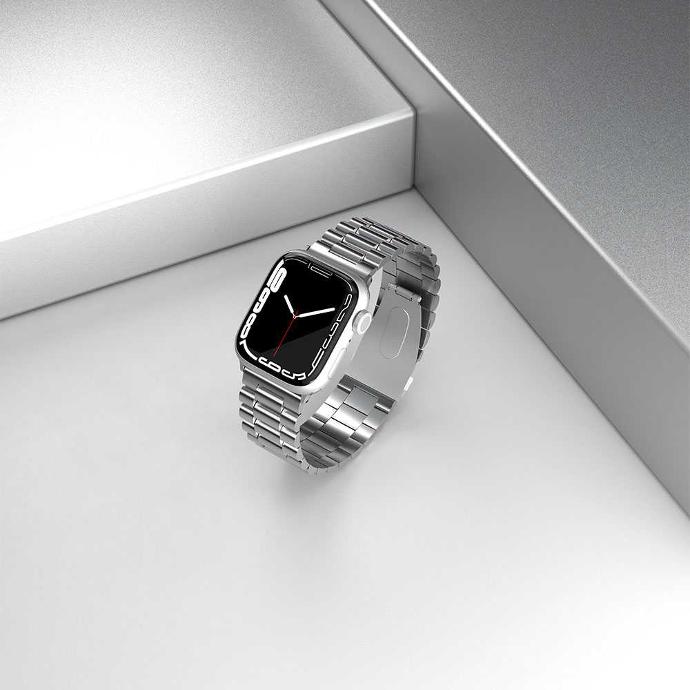 alt="apple watch steel strap"