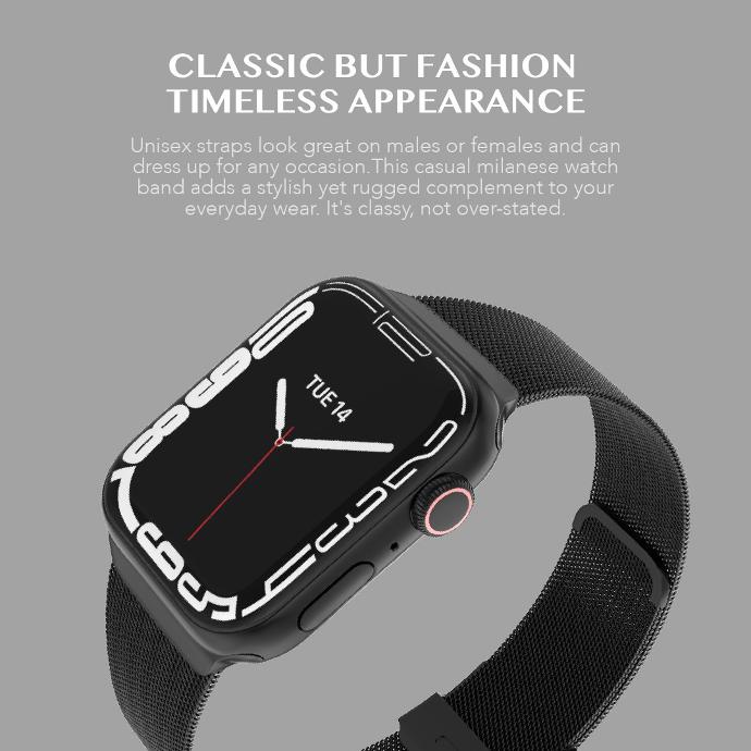 Stainless Steel Strap alt="stainless steel smart watch strap"