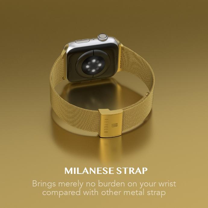 alt="stainless steel apple watch strap"
