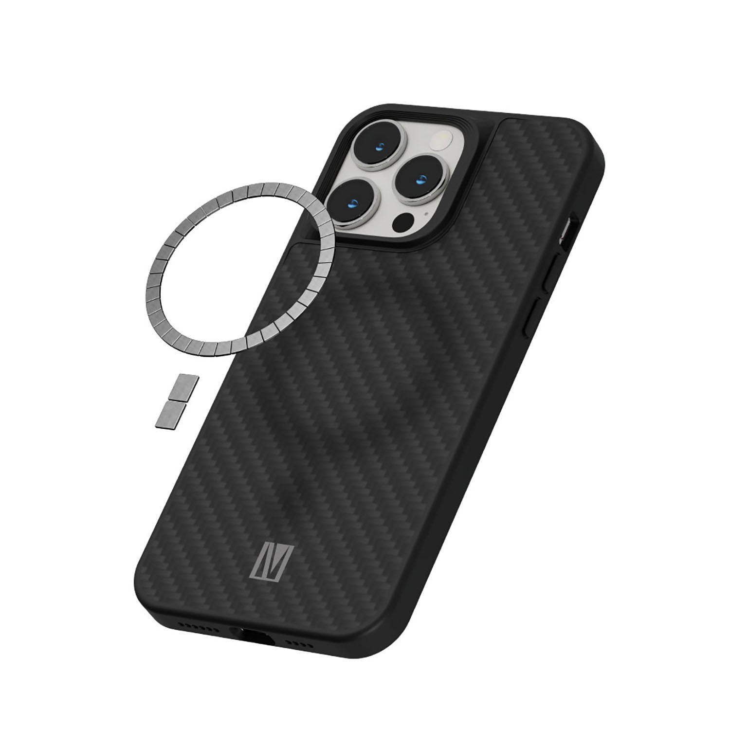 alt="carbon fiber case for iphone 14 series with magsafe"