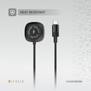 Levelo Otto Type-C Apple Watch Wireless Charger Cable - Black