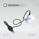 Levelo Otto Type-C Apple Watch Wireless Charger Cable - Black