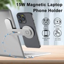 Levelo Energia MagSafe Surface Phone Holder with Wireless charger - Silver