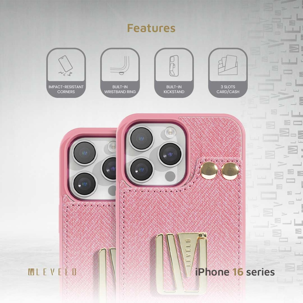 Levelo Serena Leather Case for iPhone 16 Pro Max / Pro