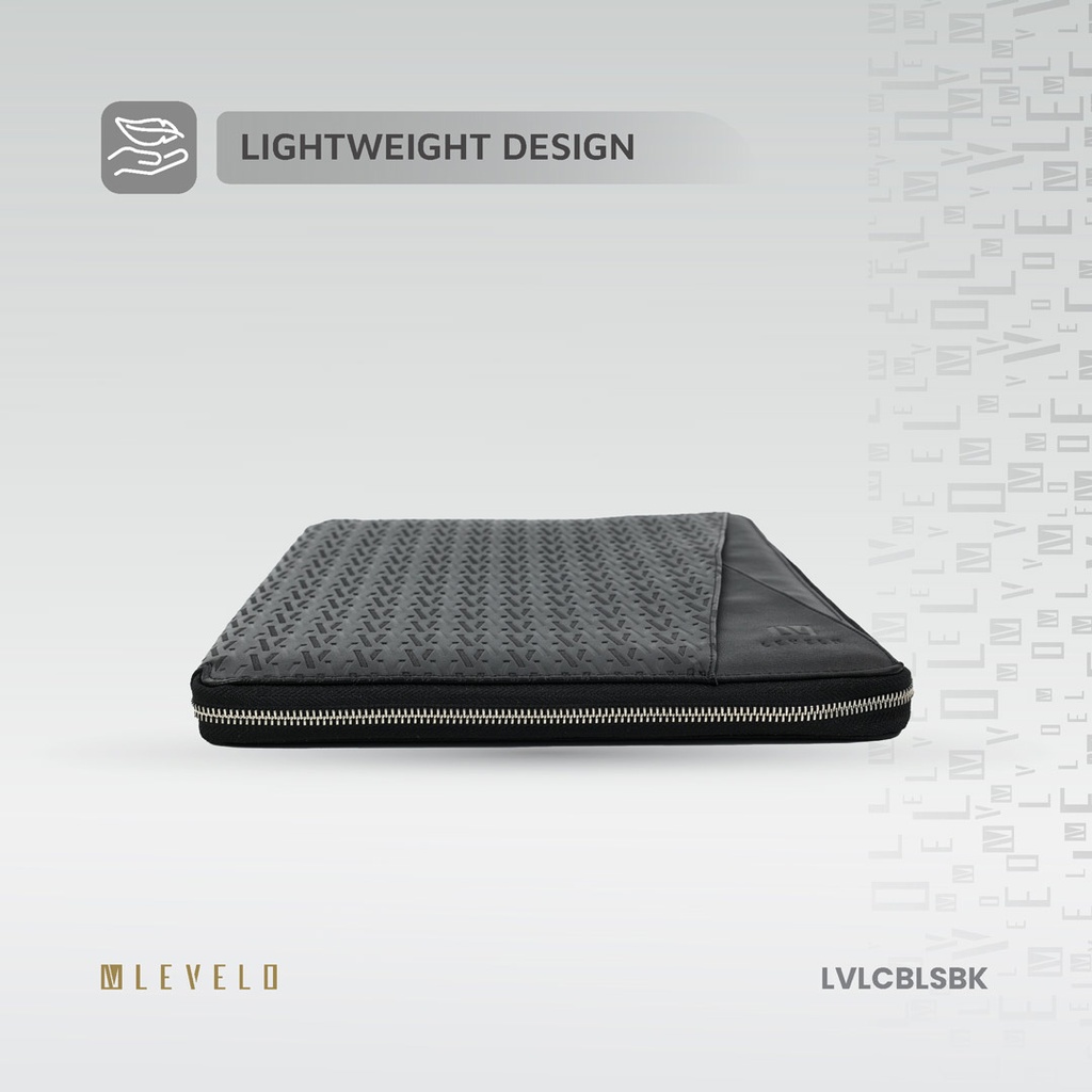 Levelo Cristallo Booktype Laptop Sleeve - Black
