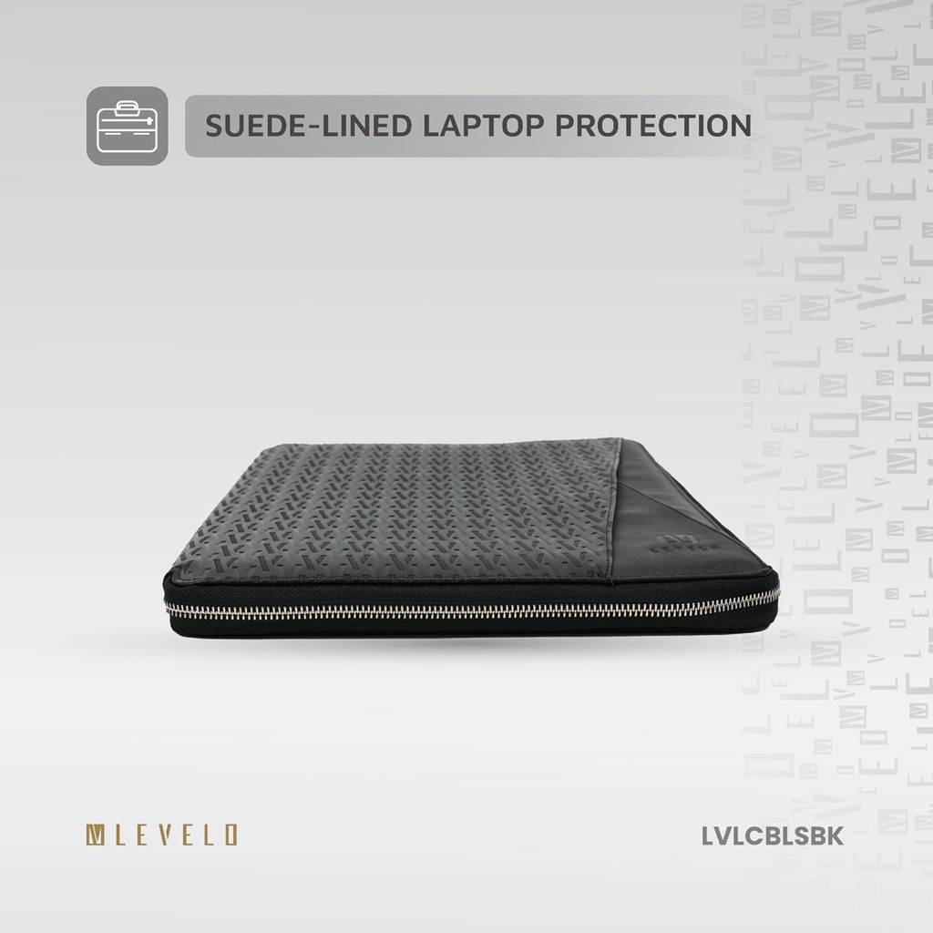 Levelo Cristallo Booktype Laptop Sleeve - Black