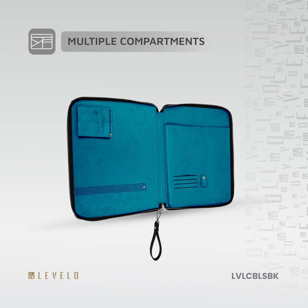 Levelo Cristallo Booktype Laptop Sleeve - Black