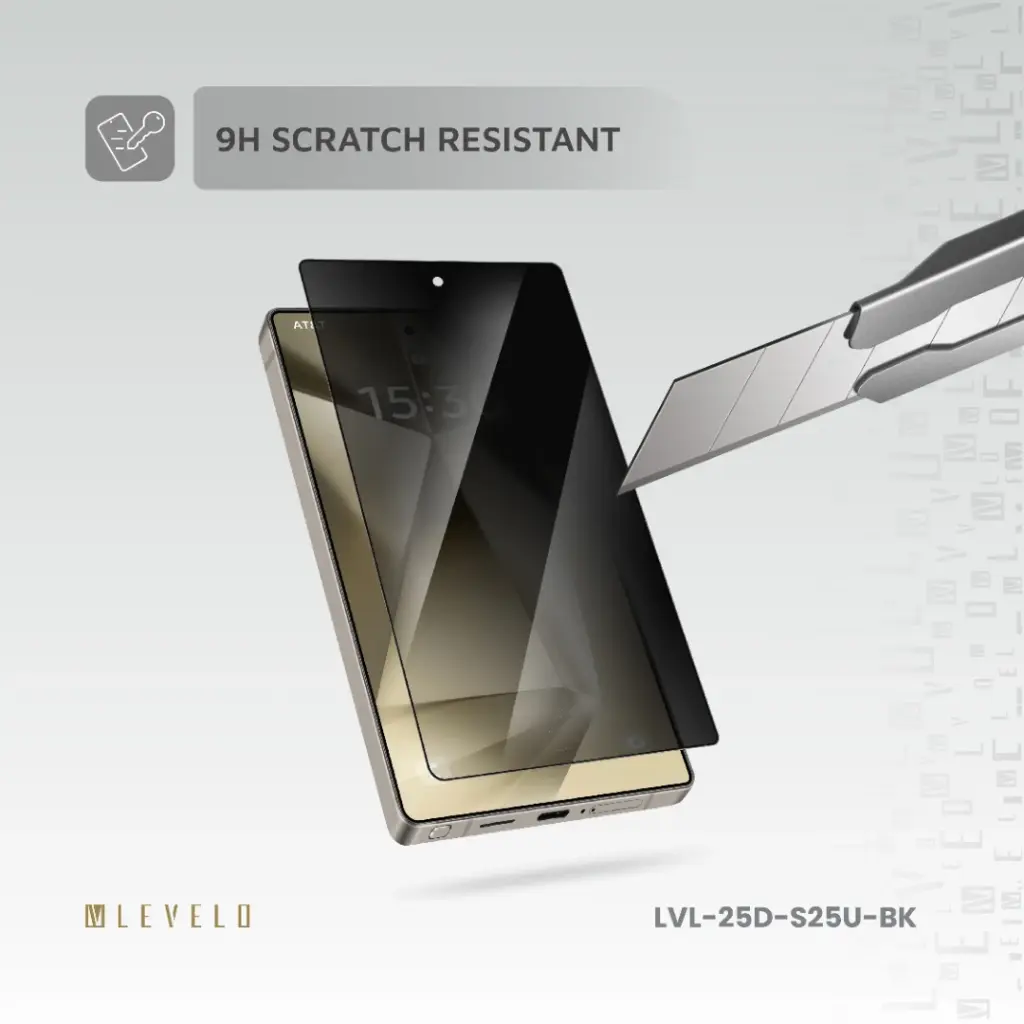 Levelo 2.5D Silk Print High Silicon Aluminum Glass AR Screen Protector for S25 Ultra