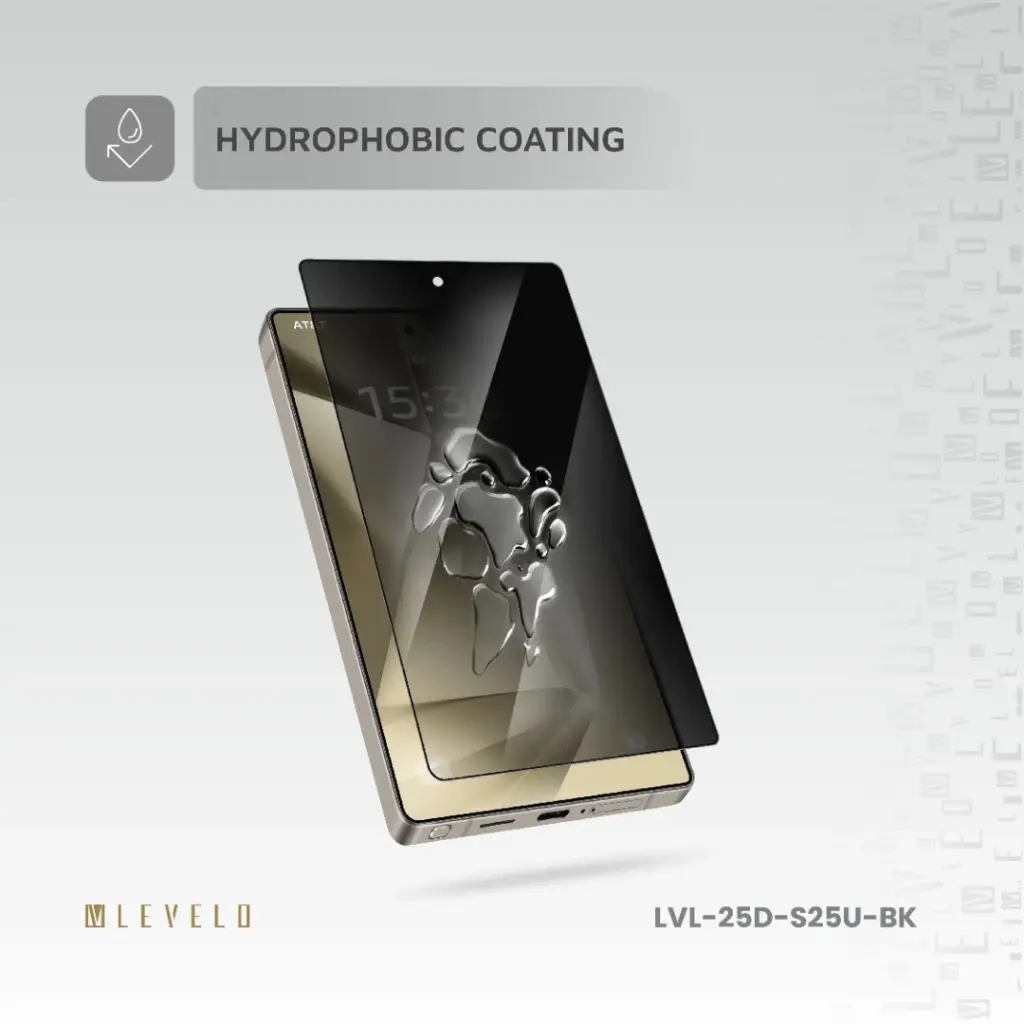 Levelo 2.5D Silk Print High Silicon Aluminum Glass AR Screen Protector for S25 Ultra