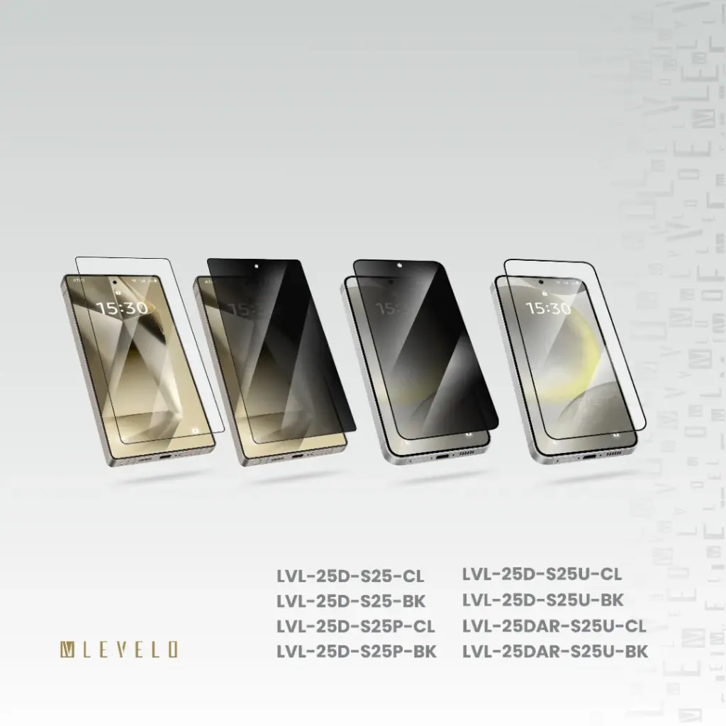 Levelo 2.5D Silk Print High Silicon Aluminum Glass AR Screen Protector for S25 Ultra