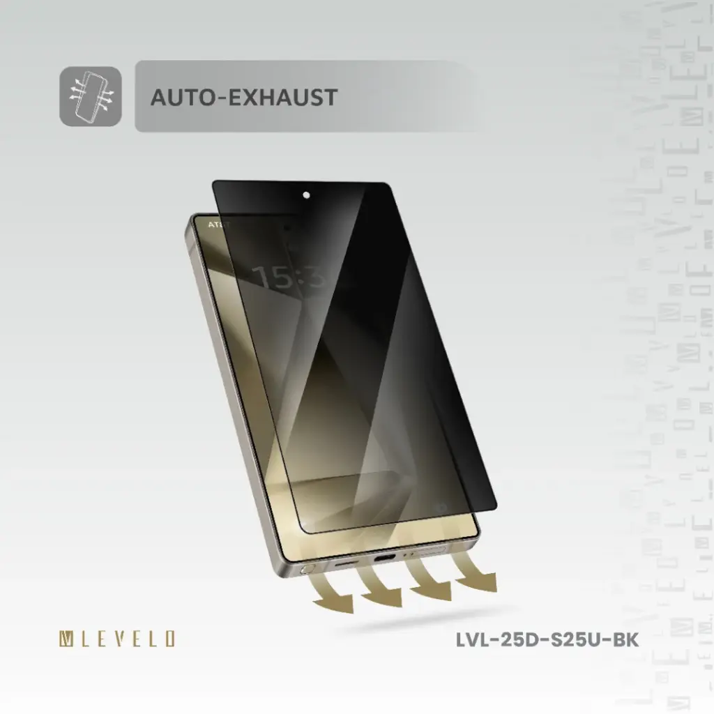 Levelo 2.5D Silk Print High Silicon Aluminum Glass AR Screen Protector for S25 Ultra