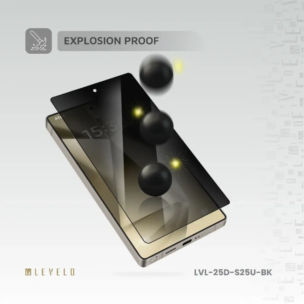 Levelo 2.5D Silk Print High Silicon Aluminum Glass AR Screen Protector for S25 Ultra