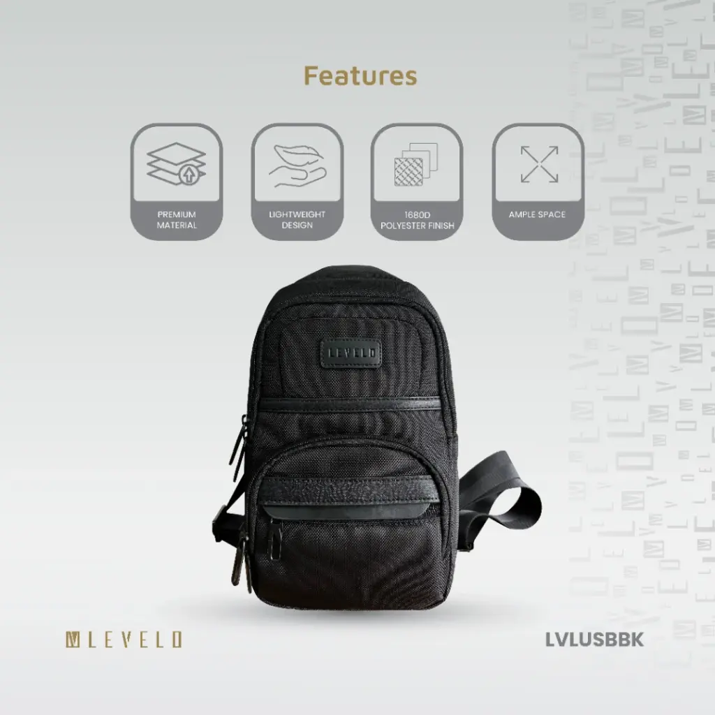 Levelo Urban Sling Bag - Black