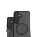 Levelo Via Matte with Ring Stand Case for Samsung S25 Ultra / Plus - Black