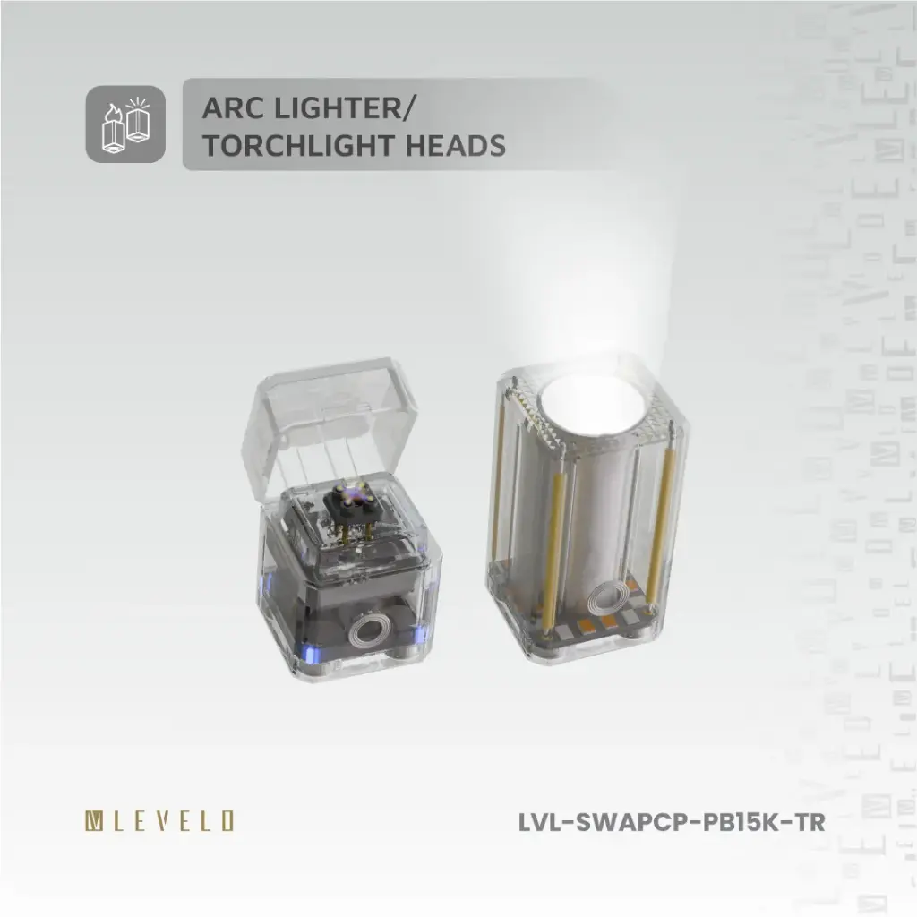 Levelo SwapCell PRO 15000mAh Powerbank With Accessories - Transparent