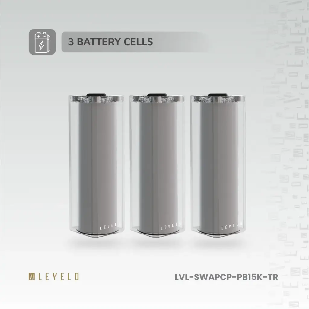 Levelo SwapCell PRO 15000mAh Powerbank With Accessories - Transparent
