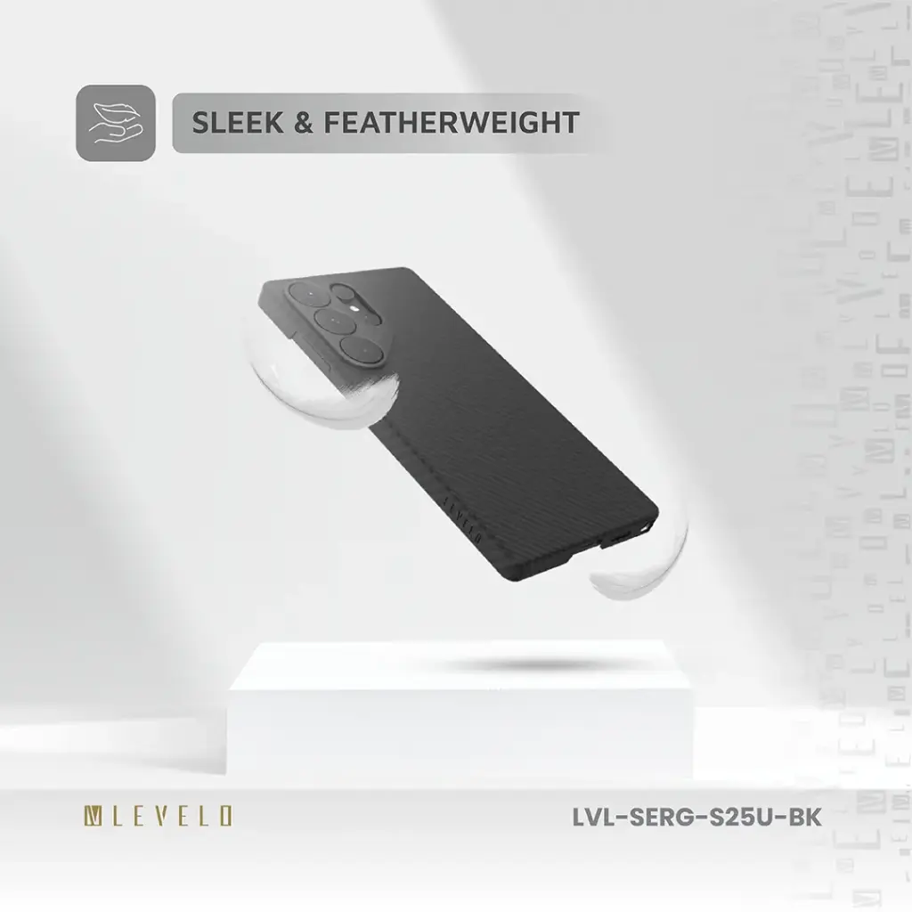 Levelo Samsung S25 Ultra Sergei Case - Black 