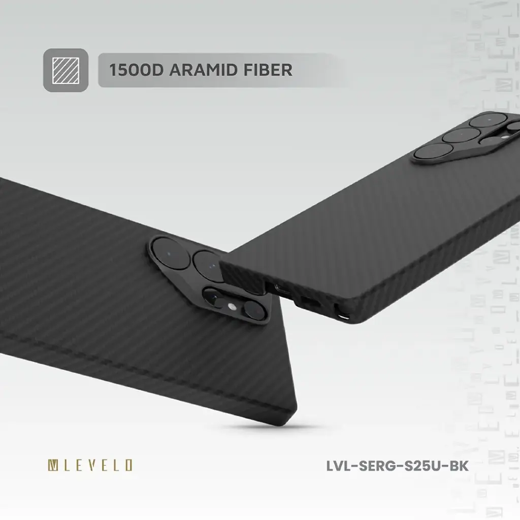 Levelo Samsung S25 Ultra Sergei Case - Black 