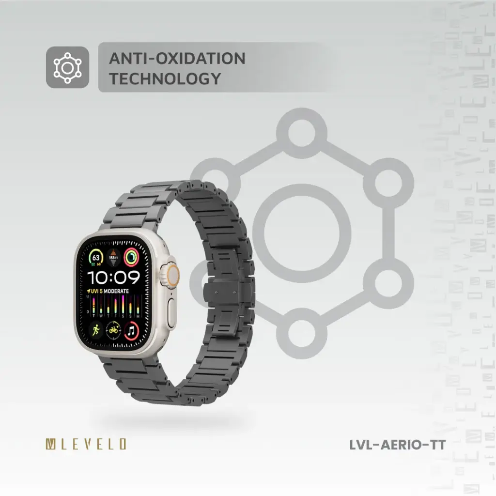 Levelo Aerio Titanium Watch Strap for Apple Watch 49/46mm 