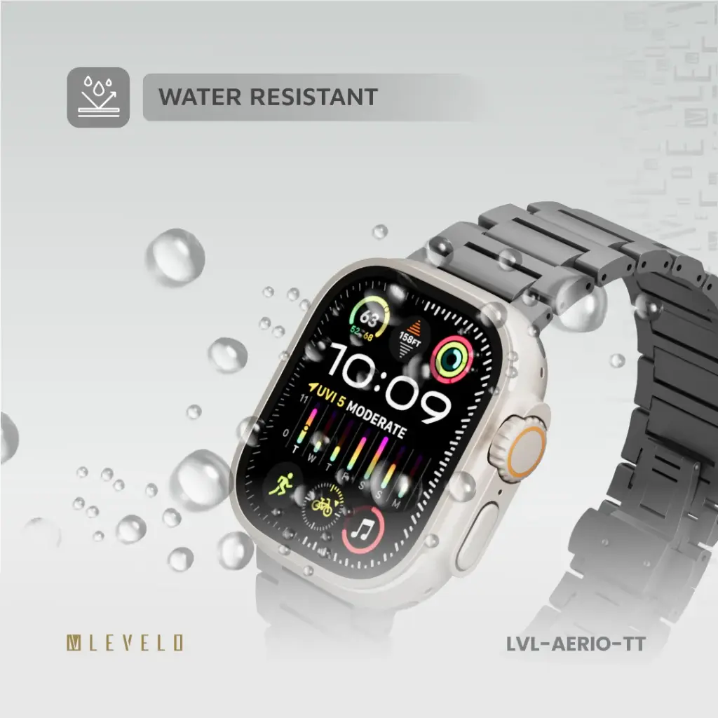 Levelo Aerio Titanium Watch Strap for Apple Watch 49/46mm 