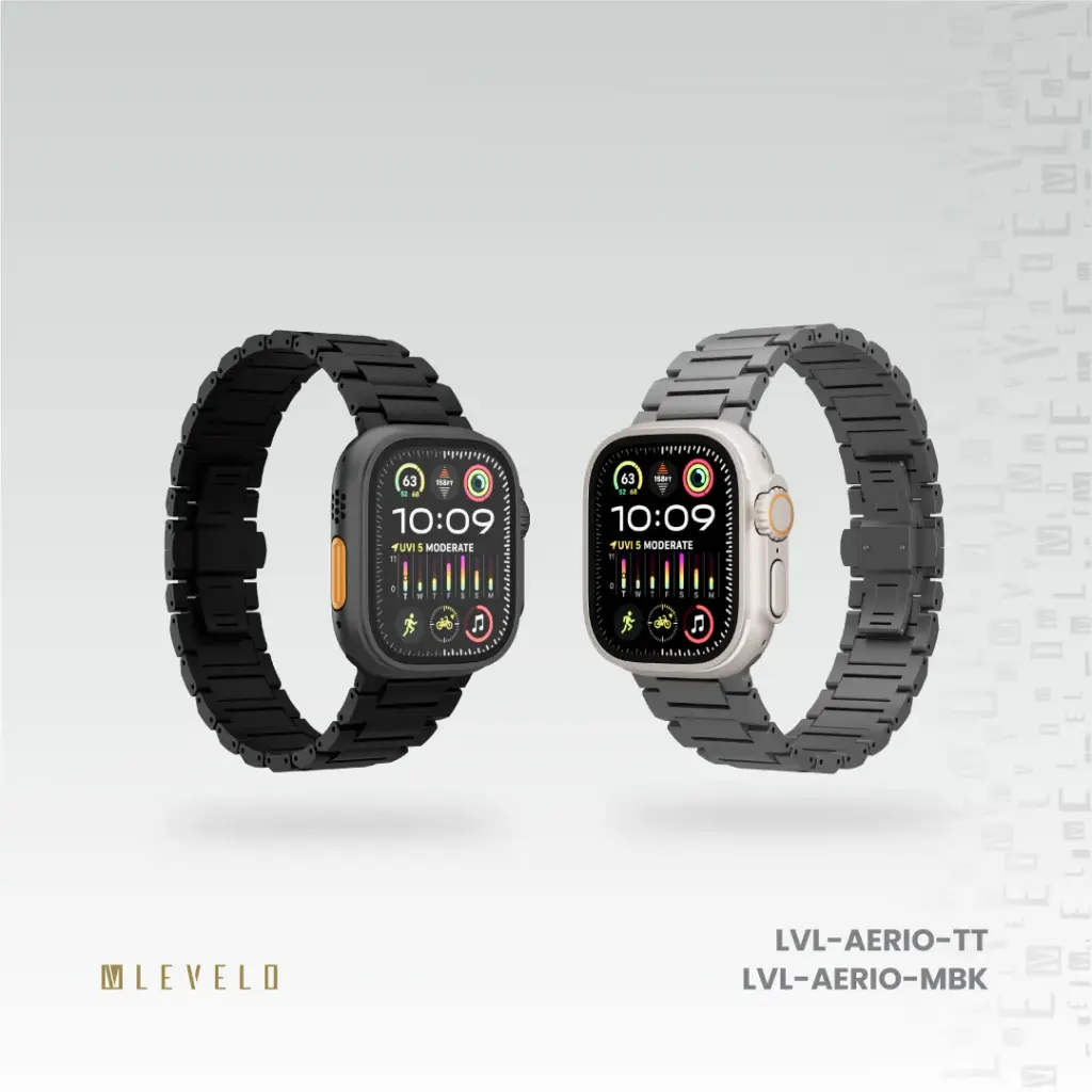 Levelo Aerio Titanium Watch Strap for Apple Watch 49/46mm 